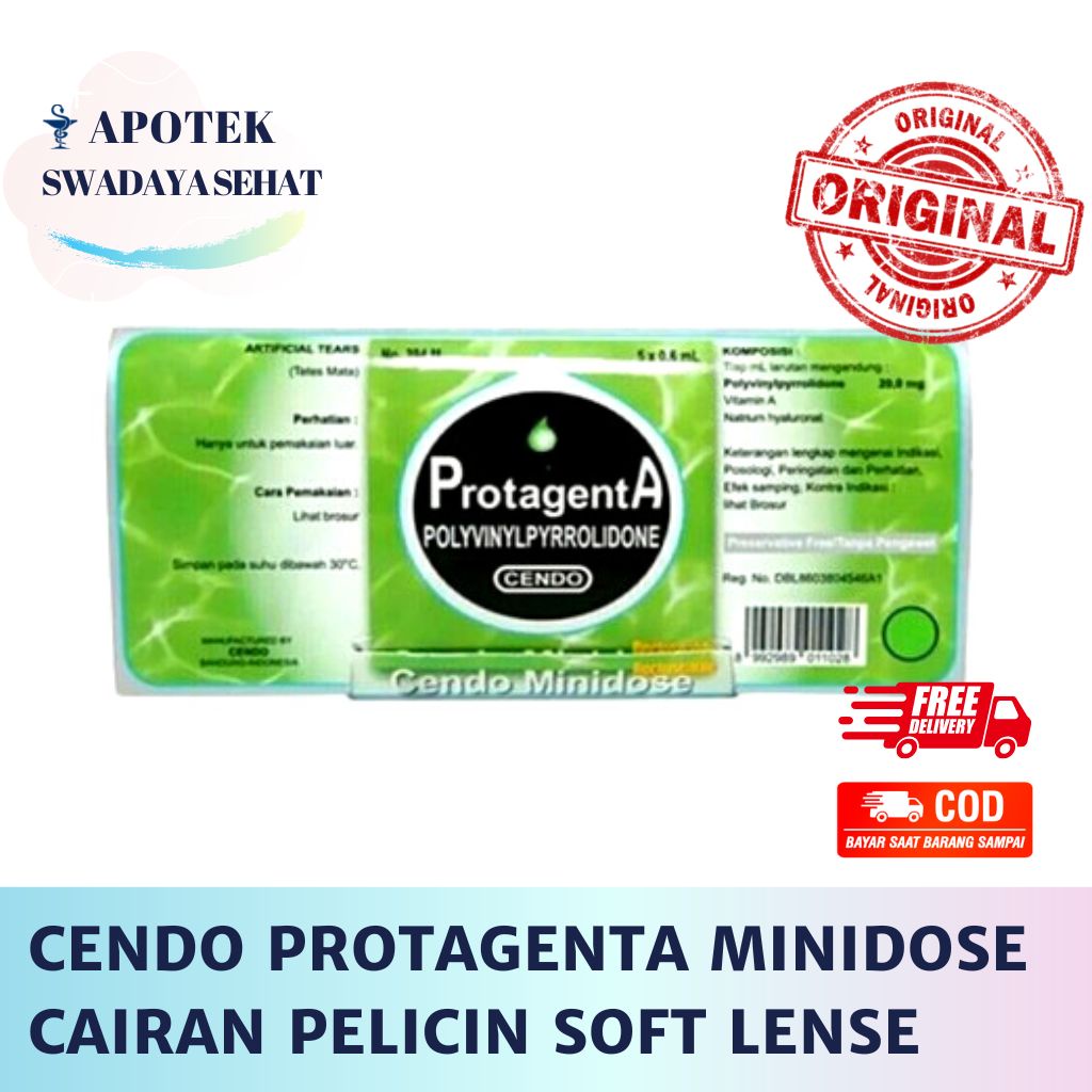 CENDO PROTAGENTA MINIDOSE - Cairan Pelicin Soft Lense Air Mata Untuk Kontak Lens Mata Kering