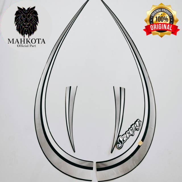 Original Asli Striping Stiker Polet list motor honda scoopy karbu 2010 2011 stiker list body hitam m