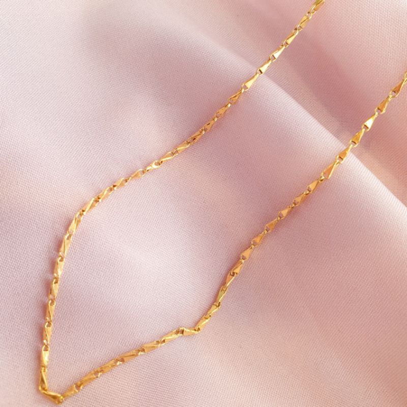 [NEW] [BEST SELLER] Kalung emas asli model biji padi kadar 300, perhiasan, kalung dewasa,kalung anak