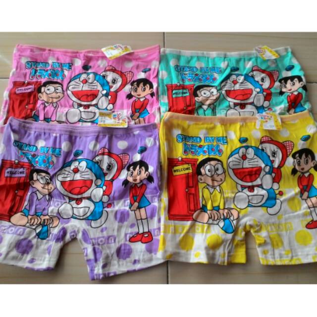 Cd boxer doraemon sorex / CELANA DALAM MODEL BOXER ANAK CEWEK / PUTRI