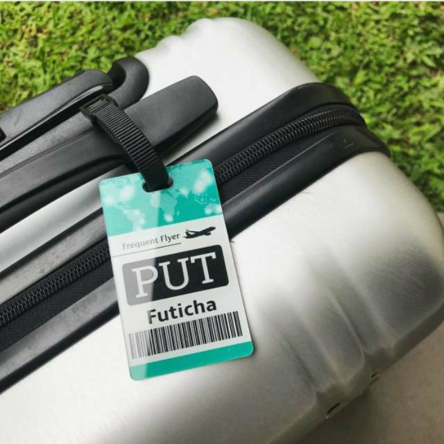Luggage Tag Gantungan Tas Travel Custom Akrilik Bagtag Frequent Flyer Koper