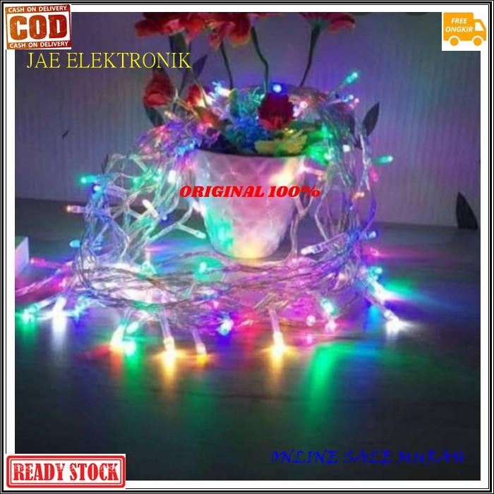 G512  LAMPU NATAL LED 10 METER ORIGINAL G512 DISCO LIGHT WARNA WARNI LAMP HIAS DEKORASI KELAP KELIP -Lampu natal LED panjang 10 meter 7 warna - Kabel Transparan - Kerlap Kerlip - Biasa digunakan untuk dekorasi Pohon Natal / Christmas - Cocok untuk dekoras