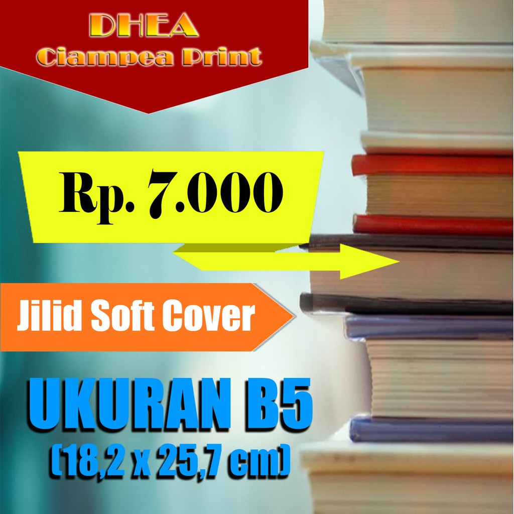 

JASA JILID SOFTCOVER ukuran B5 (18,2x25,7)