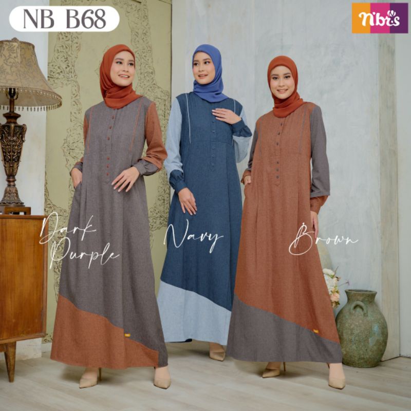 NIBRAS// GAMIS NIBRAS TERBARU NB B68 # GAMIS COUPLE #