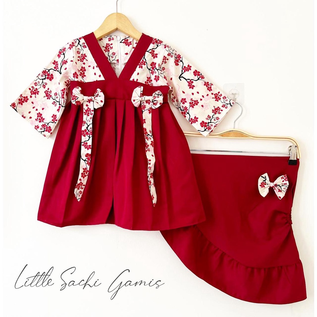 LITTLE SACHI GAMIS baju anak muslim babeebabyshop bayi perempuan murah terlaris Lucu Murah