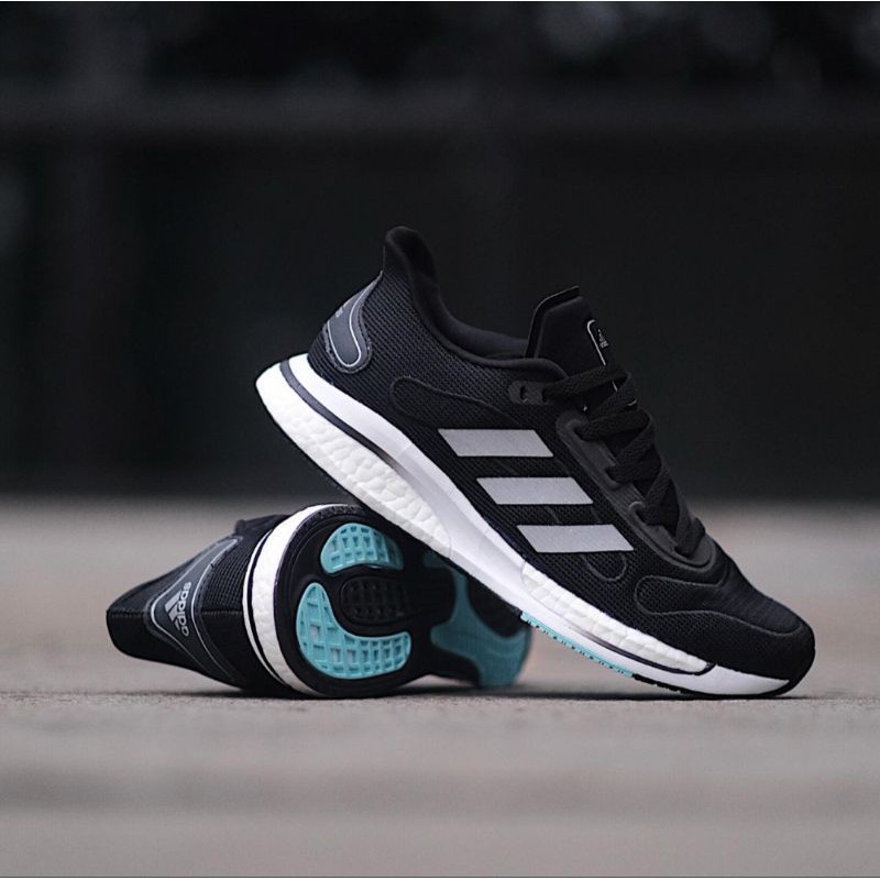 ADIDAS Running Supernova Boost Sepatu Pria Original Black White