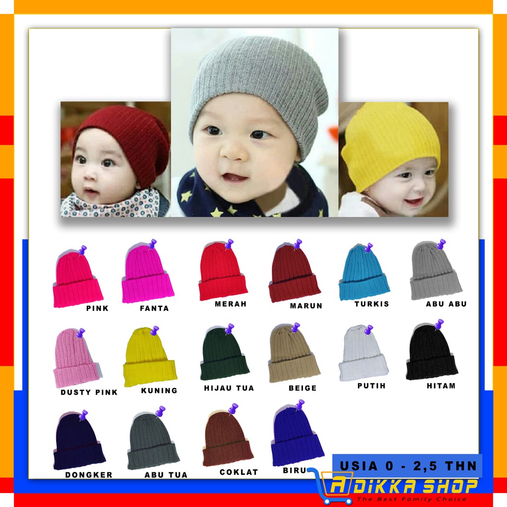 Kupluk Rajut Bayi / Kupluk Polos Bayi / Kupluk Bayi Rajut / Kupluk Polos Rajut / Kupluk Bayi