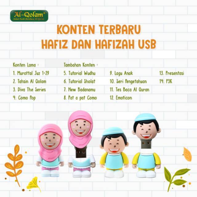 New USB Flashdisk smart hafiz hafizah original Alqolam hafidz Versi 5/ 4/ 3/ 2/ 1