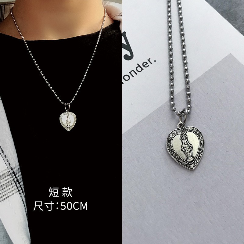Kalung Liontin Rantai HipHop 02 Korea Fashion Women Necklace Alloy Cewek Hip Hop Stainless Steel