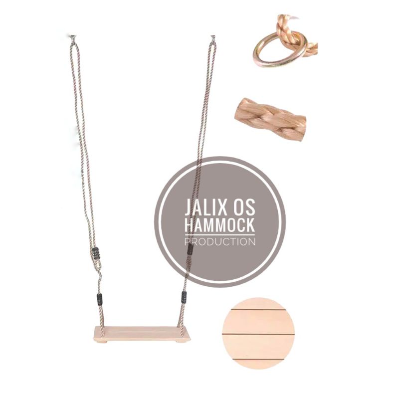 Macrem ayunan taman ayunan kayu kuat