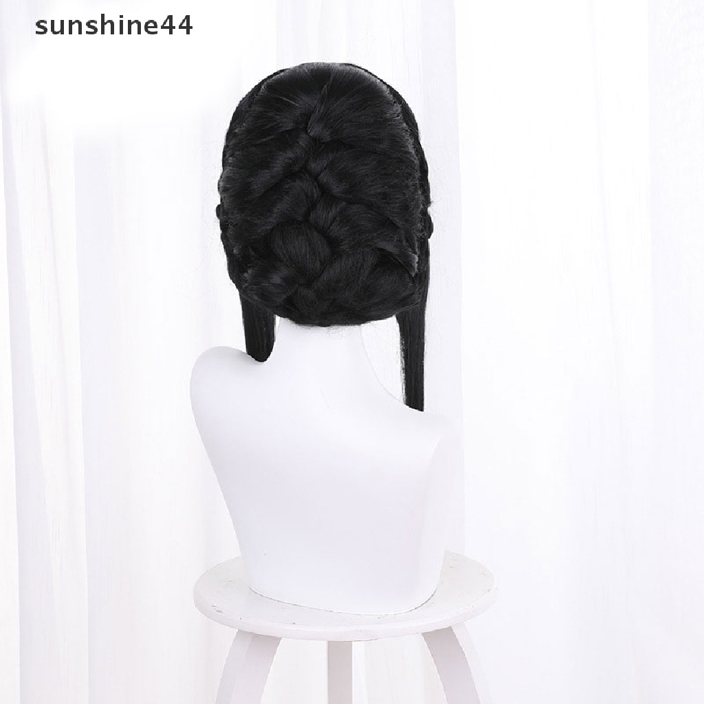 Sunshine Yor Forger Wig / Rambut Palsu Hitam Panjang + Anting Untuk Cosplay Anime