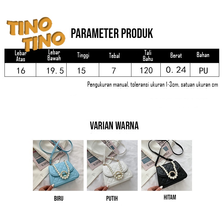 CJWB-9905 TINO TINO Tas Wanita-9905 Tas Selempang / Slingbag Mutiara Warna Warni