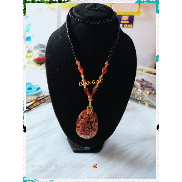 kalung hijab.kalung fashion wanita.kalung modis.kalung panjang manik.kalung giok kaca premium