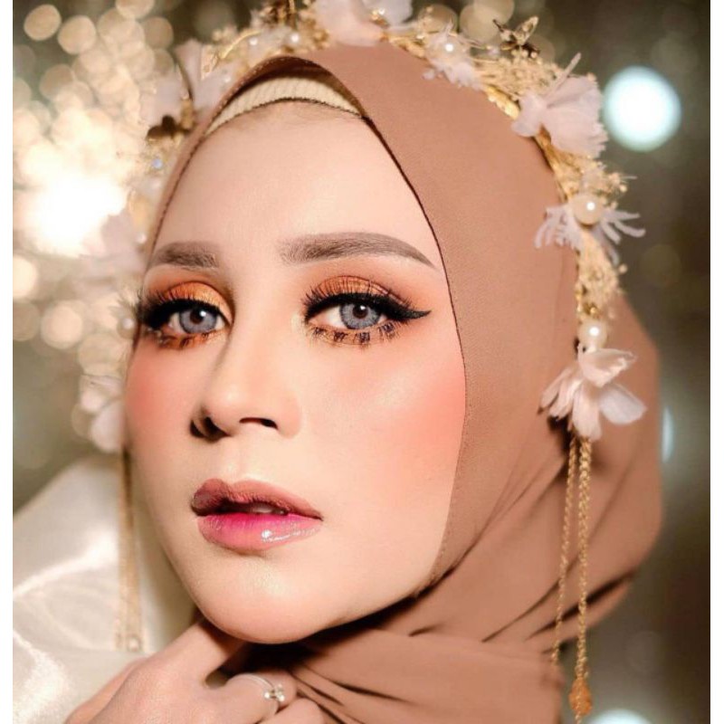 Cotton Headpiece - Set Mahkota Anting - Aksesoris Pengantin Bridesmaid _ Bridal Crown