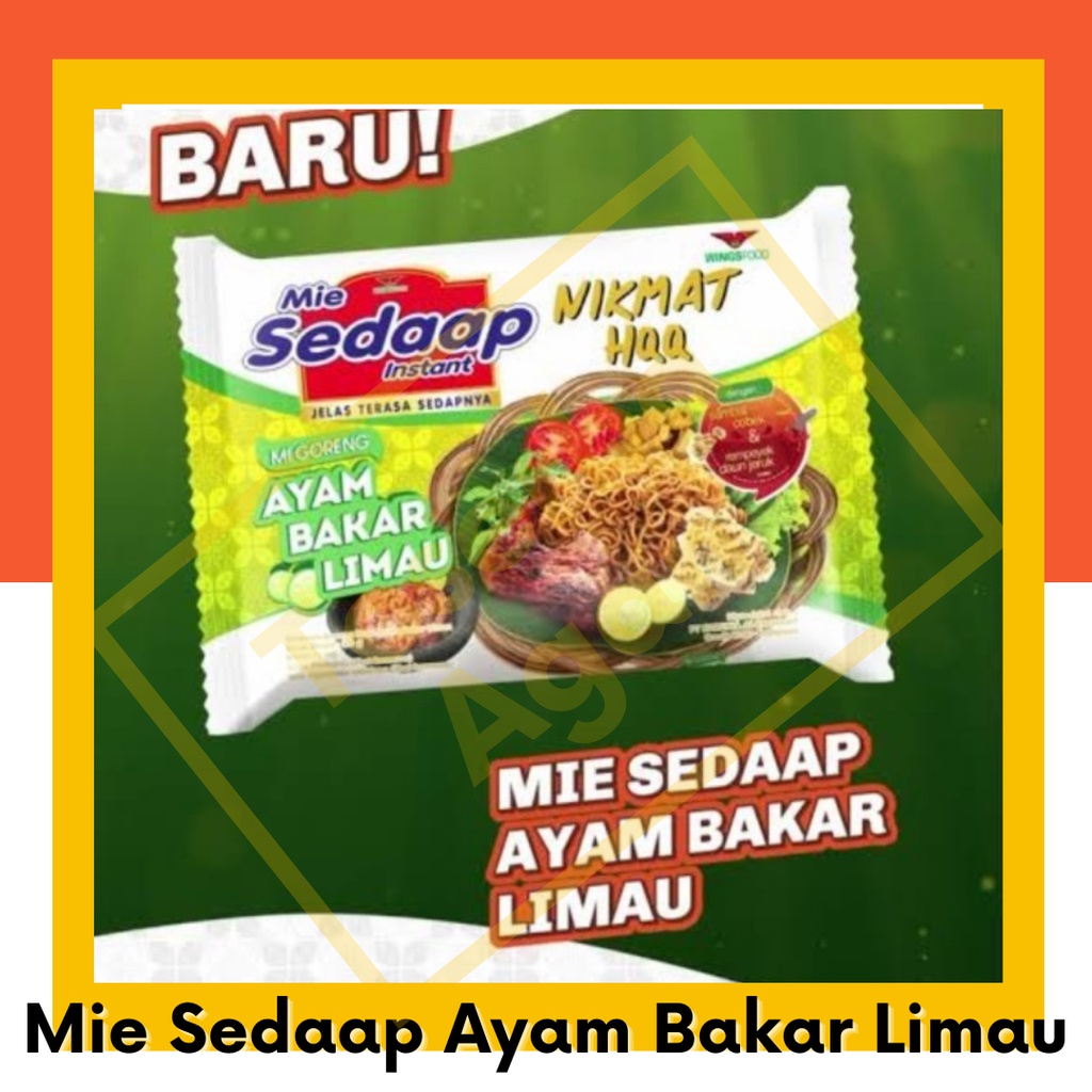 Mie Sedaap Ayam Bakar LIMAU Mi Instan 1 bungkus pcs 89gr Sedap