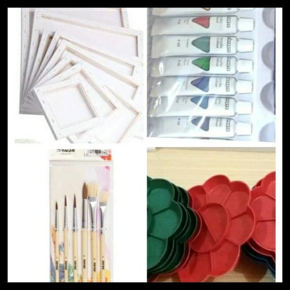 

BISA COD PAKET LUKIS(KANVAS 20X20+KUAS+PALET+CAT AKRILIC) TERBAIK 11