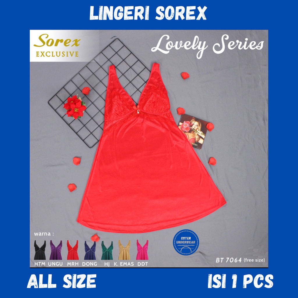 Baju Tidur Wanita Satin Lingerie Sorex Exclusive BT 7064