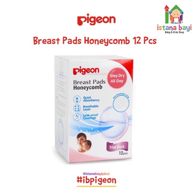 PIGEON Breast Pads Honeycomb Isi 12 Pcs / Penyerap Asi Penyerap Asi