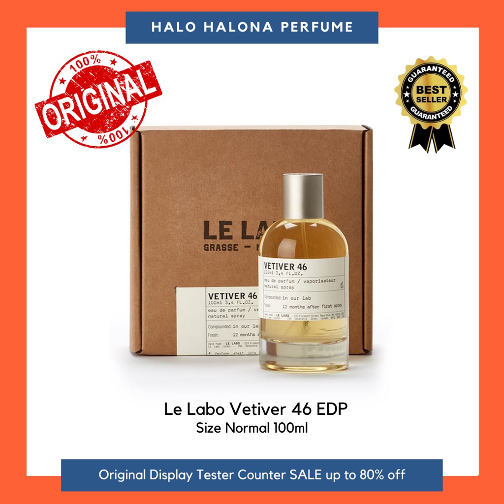 Le Labo Vetiver 46 Box Segel Parfum Original Authentic Tester Display