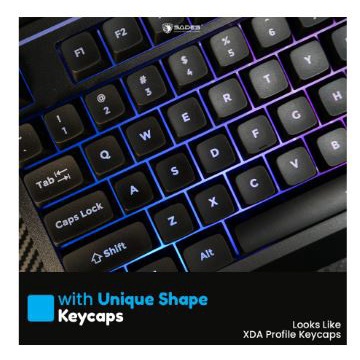 Keyboard gaming sades wired usb 2.0 membrane fullsize multimedia 104 keys rgb for pc laptop rifle