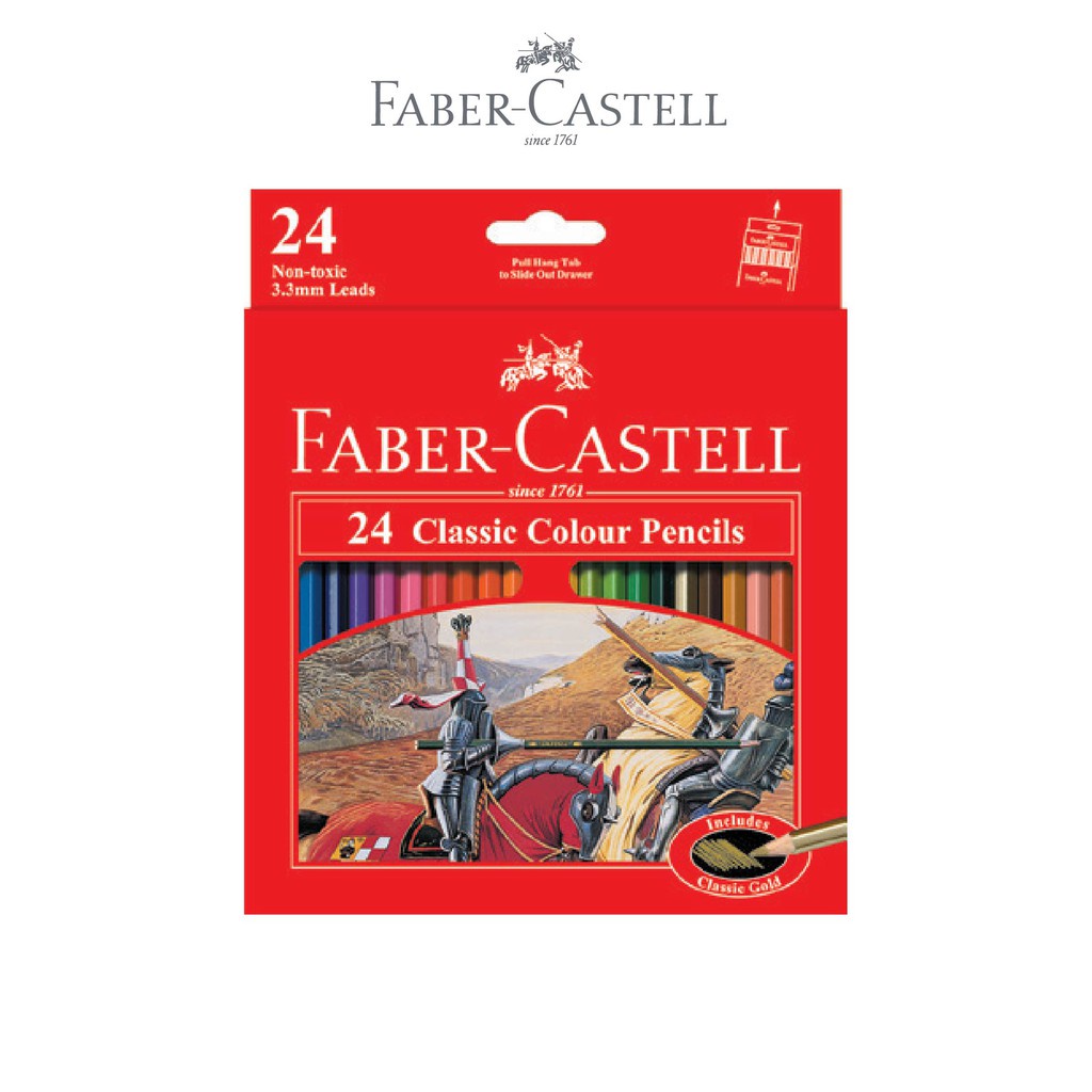 

FABER CASTELL PENSIL WARNA 24 PANJANG CLASSIC / PENSIL WARNA LENGKAP / PENSIL WARNA 24 WARNA FABER CASTELL