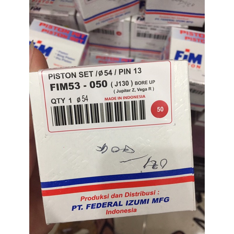 Piston kit fim xb jupiter z vega supra x 53.5 54 54.5 55 55.25 mm FIM53 pin 13-50 (54mm)