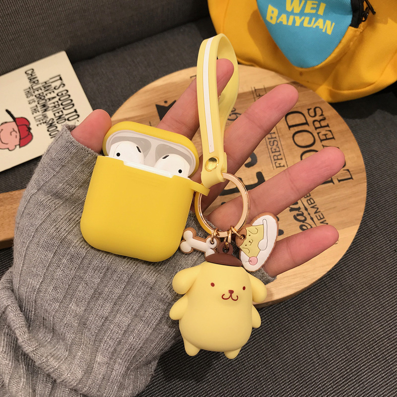 【Ready stock】3D Cartoon Candy colors AirPods pro 1 2 Earpod Bluetooth Earphone Apple Silicone TWS i9s/i10/i11/i12/i13 Protective Case with Hanging rope