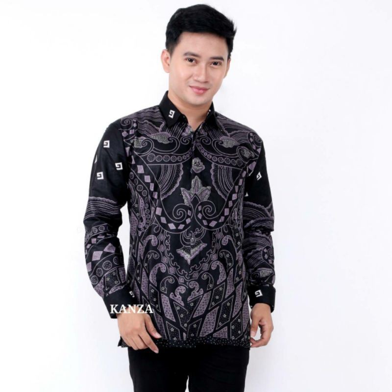 KEMEJA BATIK PRIA LENGAN PANJANG SIZE M L XL XXL BSWART batik HRB026