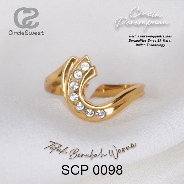 Cincin Eka Swasa Wanita Original Anti Karat Anti Luntur Selamanya Murah SCP0098