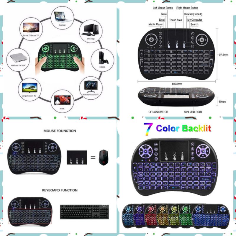 Keyboard Wireless mini Keyboard Bluetooth Android Laptop dan Smart Tv Android