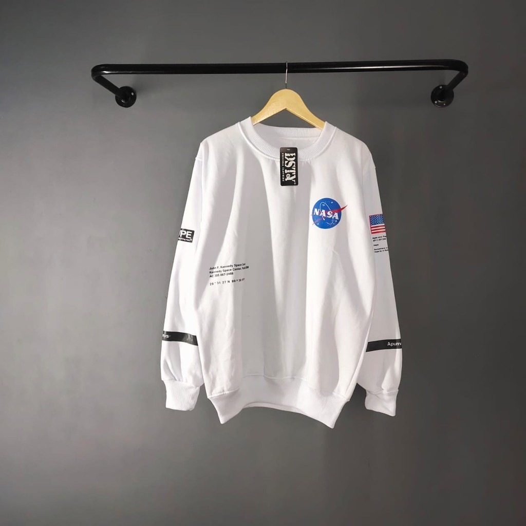 Sweater-Crewneck Nasa Loggo Aape Original Usa