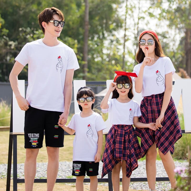 MYSTIQUE.ID - BAJU KAOS FAMILY SARANGHAE T-SHIRT LUCU DAN AESTHETIC FAMILY/PASANGAN/SAHABAT