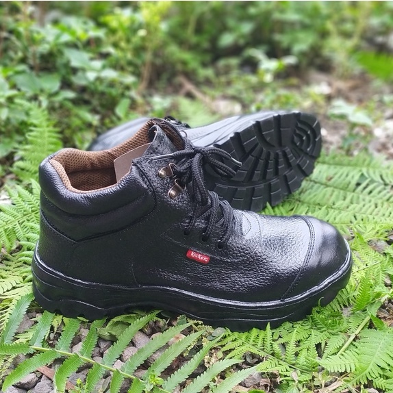 sepatu safety pria / sepatu kerja safety pria / sepatu safety pria kerja kulit sapi asli warna hitam