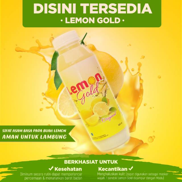 

ASLI!!! Lemon Gold 100% Lemon Peras Alami isi 500ml Lemon Fresh