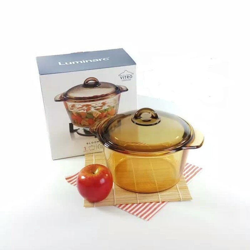 Panci Kaca dgn Tutup Luminarc Vitro 3 Liter