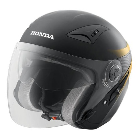 Helm half face Honda Luxury Black (M)