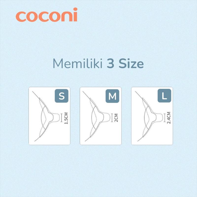 Coconi Nipple Shield isi 2pcs / Pelindung Puting bahan Silikon