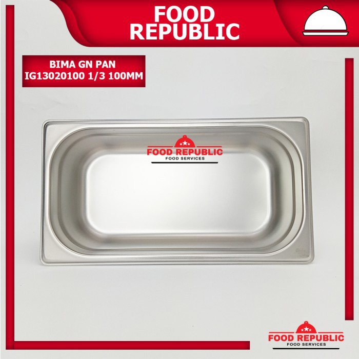 BIMA GASTRONOM FOOD PAN UKURAN 1/3 100mm - WADAH PRASMANAN STAINLESS