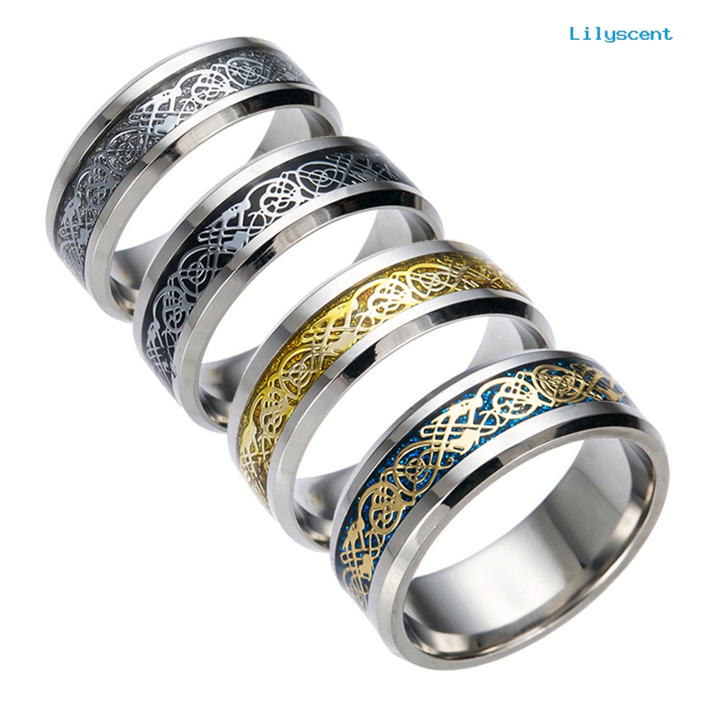 Ls Cincin Pria Bahan Titanium Steel Permukaan Halus Untuk Pernikahan