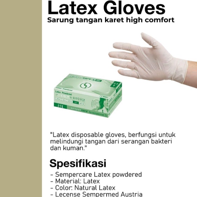 Handscoon latex ukuran L (8-9)