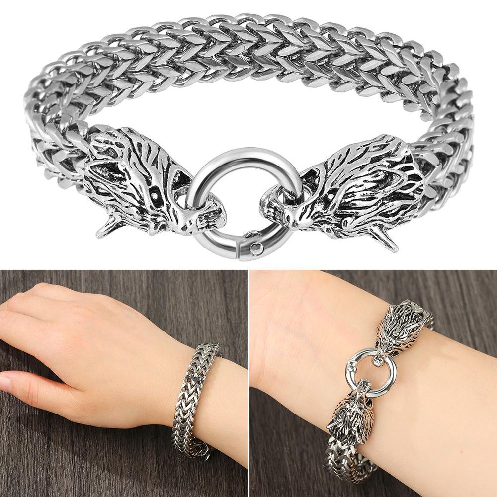 Preva Fenrir Kepala Gelang Fashion Rantai Dekorasi Gelang Stainless Steel