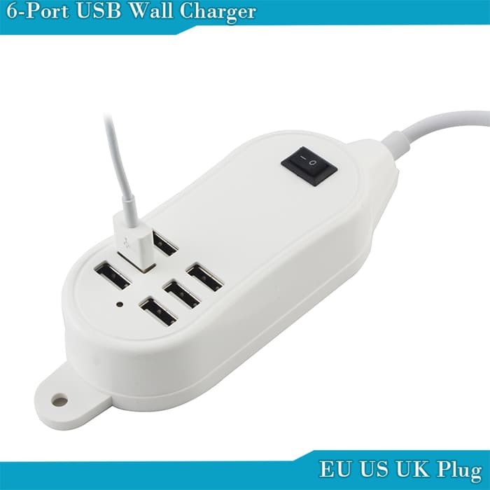 USB Colokan Listrik 6 USB Port CHARGER DESKTOP 6 PORT USB OUTPUT