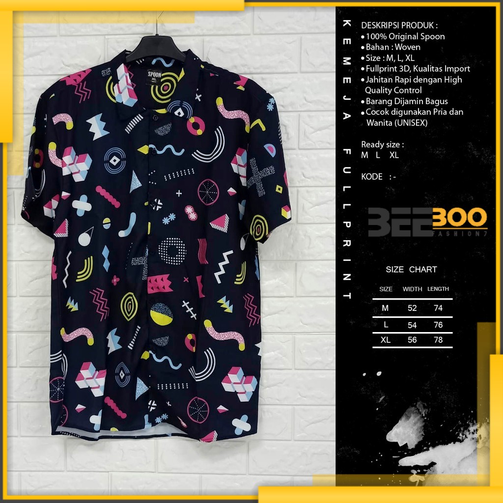 [BEEBOO] KEMEJA PRINTING 3D SUBLIM PRIA/WANITA CREATIVE