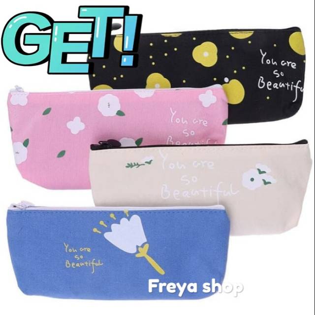 

Tempat pensil kekinian Tempat Pensil You are so beautiful / Tempat Kosmetik Pouch - pink