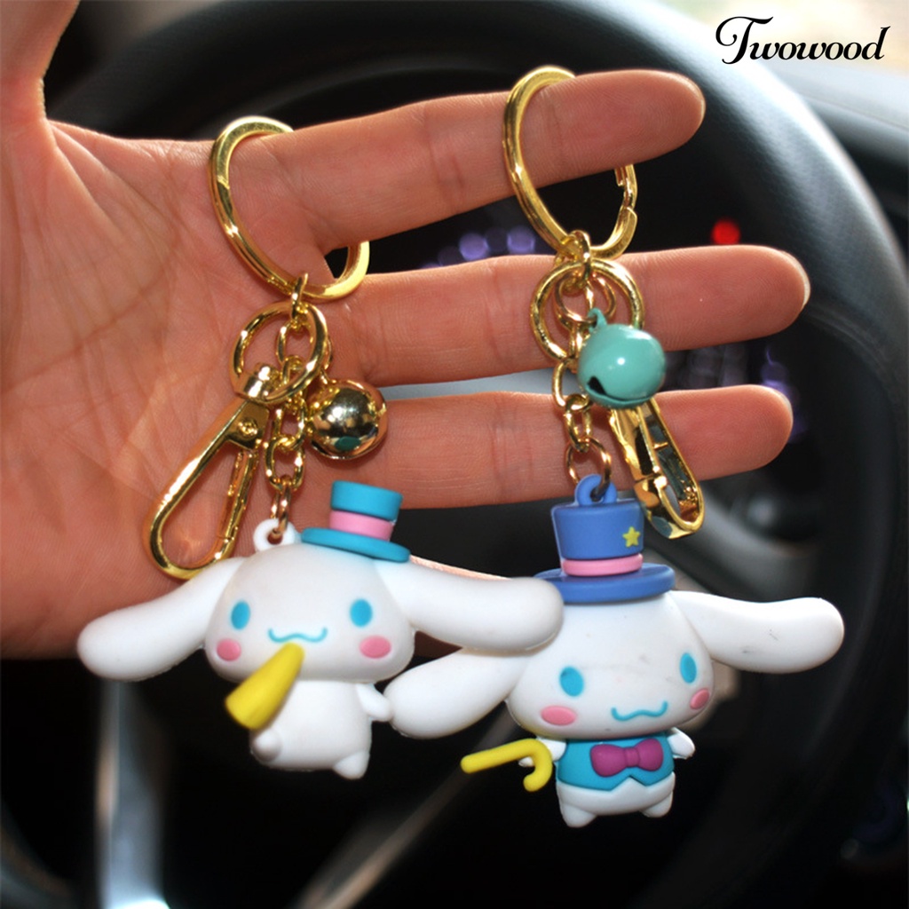 Twowood Gantungan Kunci Bentuk Kartun Anjing Cinnamoroll Bahan Metal