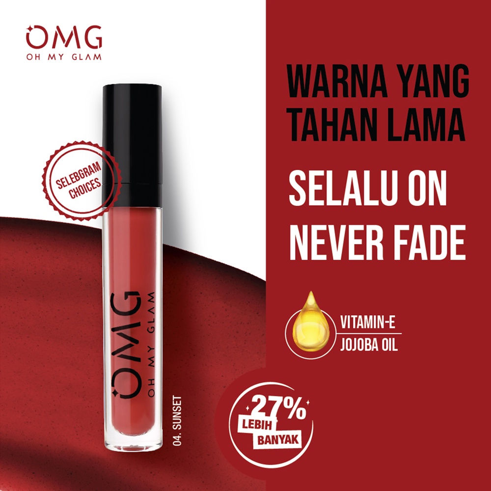 ❤ BELIA ❤ OMG Oh My Glam Matte Kiss Lip Cream 3.5g | Lipstick Lipstik Lipcream | Oh My Glow | Baby Bunny