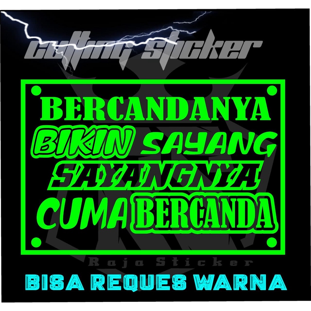 STICKER KATA KATA BERCANDANYA BIKIN/CUSTOM CUTTING KATA BODY MOBIL TRUCK/PICK UP/L300/ CUTTING STICK