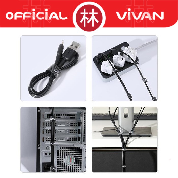 Vivan VVT01 Reusable Velcro Strap Cable Ties Perekat Pengikat 13cm