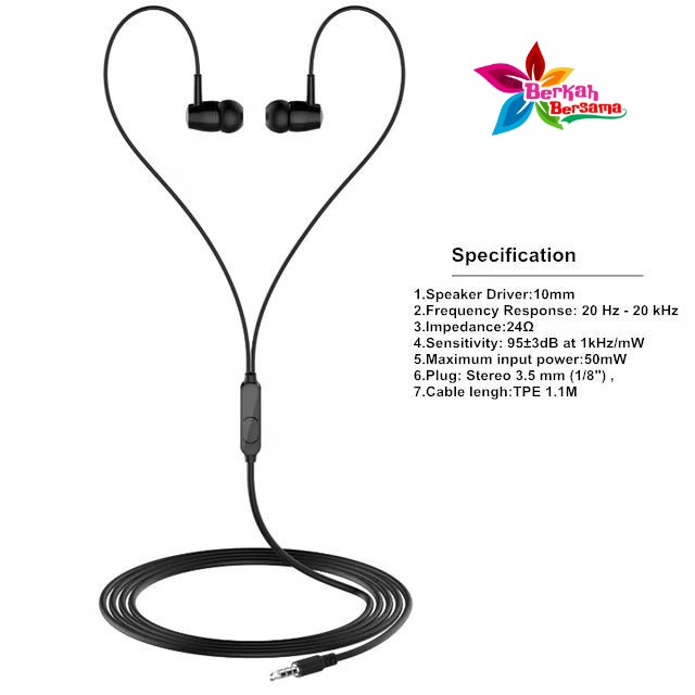 headset headsfree super mega bass L29 colokan 3.5mm for ALL TYPE oppo samsung vivo xiaomi BB4282