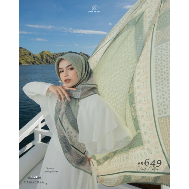 AR 649 SegiEmpat Terbaru Arrafi Matt Voal Cotton 115cm×115cm